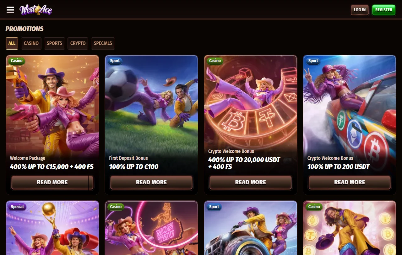 Westace Casino promotions snapshot for bonus terms and player value