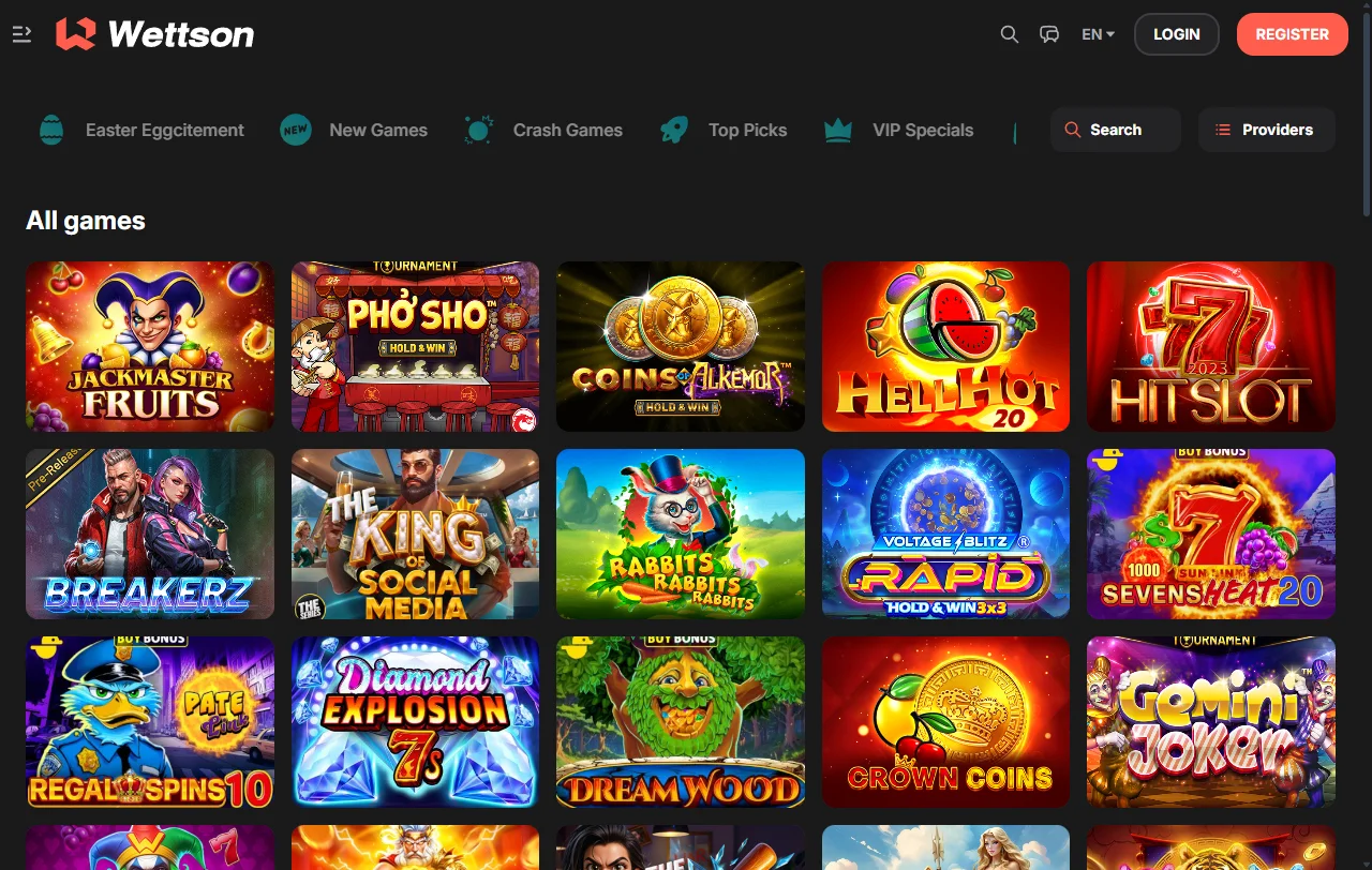 Wettson Casino bonuses and welcome offer details