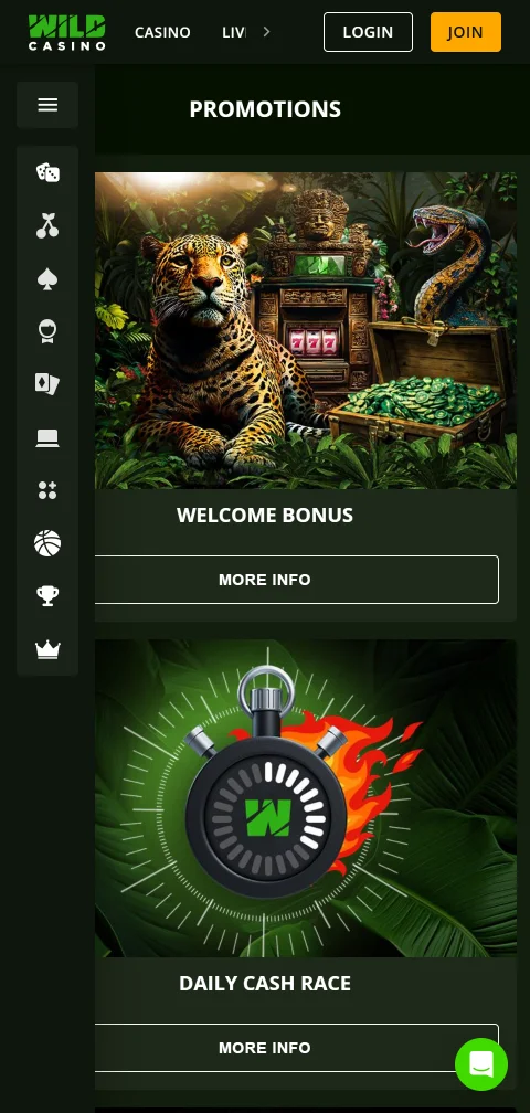 Wild Casino deposits, withdrawals and payment methods for Canada