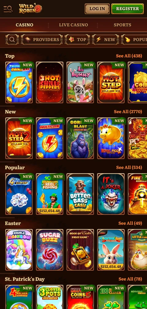 Wild Robin Casino deposits, withdrawals, and cashier methods for Canada