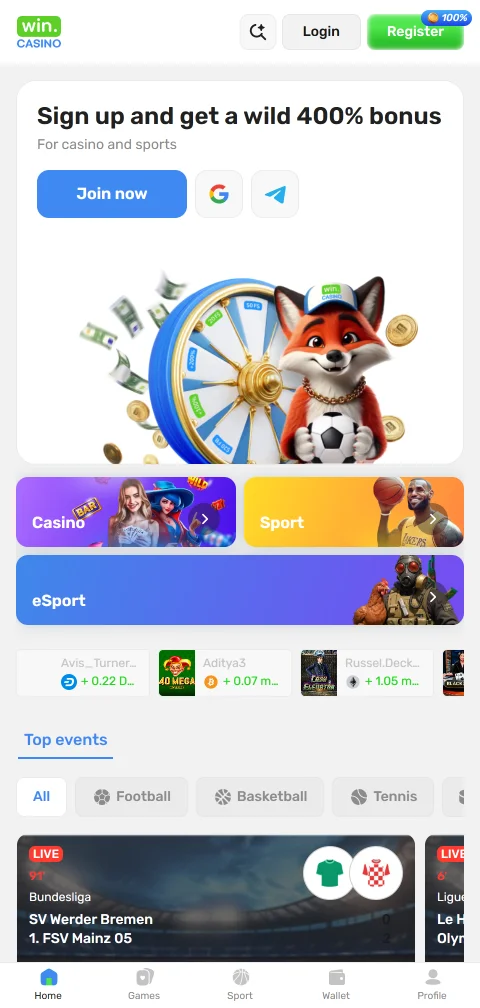 Win Casino mobile access and responsive play on Canadian devices