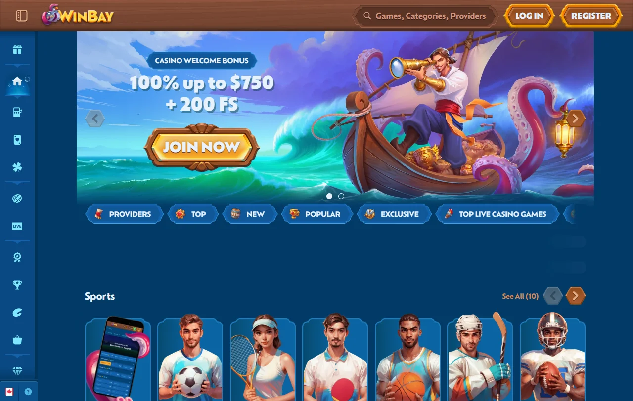 WinBay Casino overview for Canada players and review context