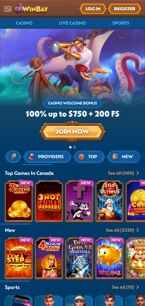 WinBay Casino mobile access and responsive play for Canada
