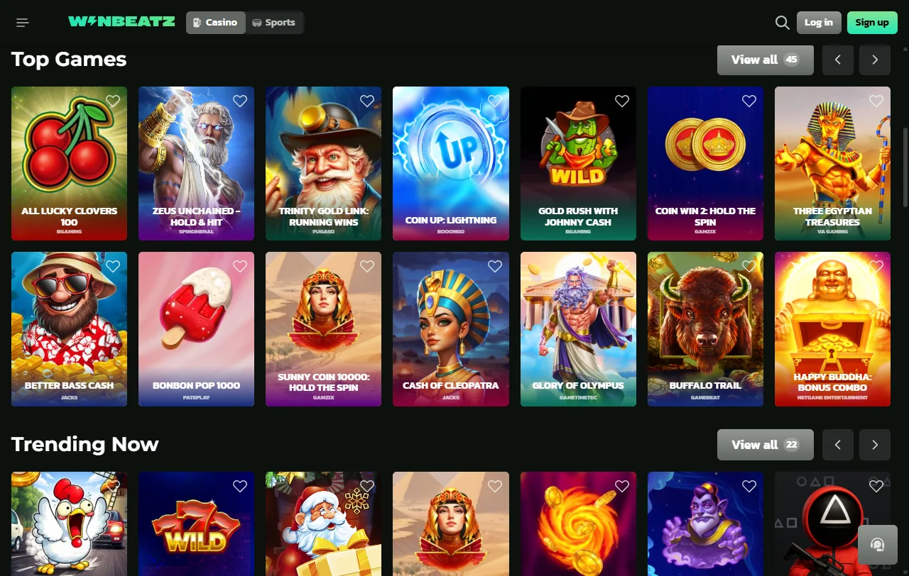 WinBeatz Casino bonuses and welcome offer details for Canadian users