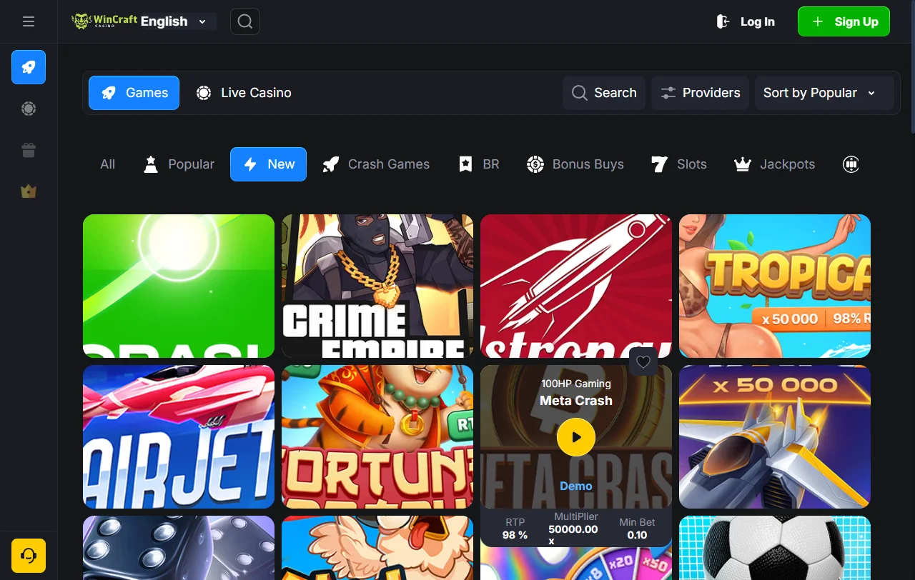 WinCraft Casino bonuses, promotions and welcome offer details