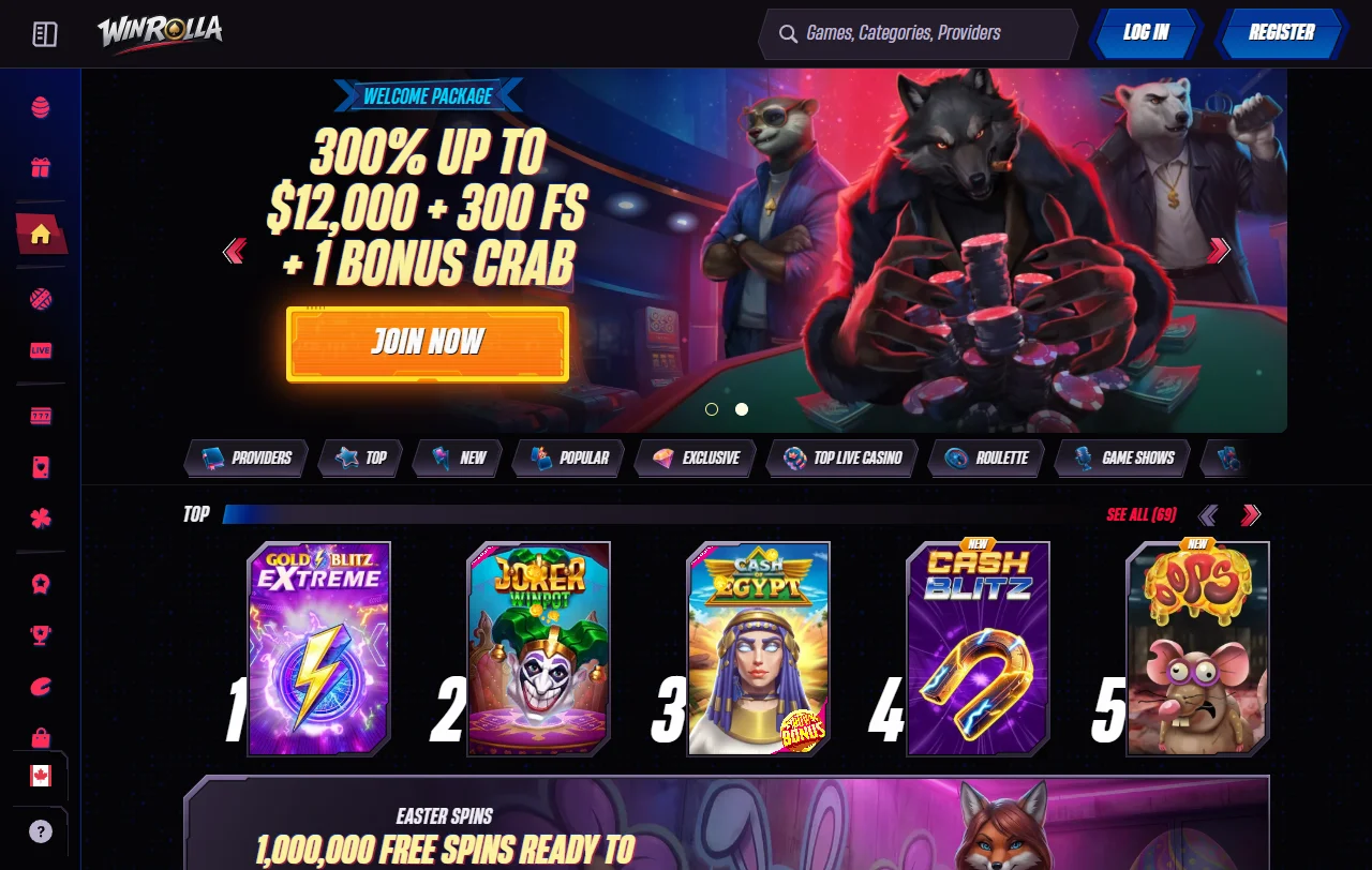 WinRolla Casino analysis covering licensing, payments, and player experience for Canada