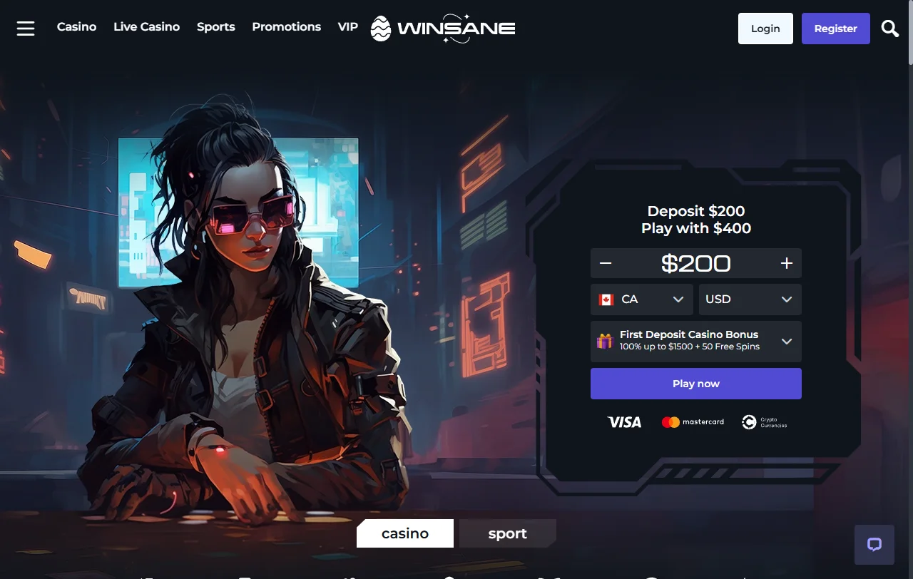 Winsane Casino review overview for Canada players and banking context