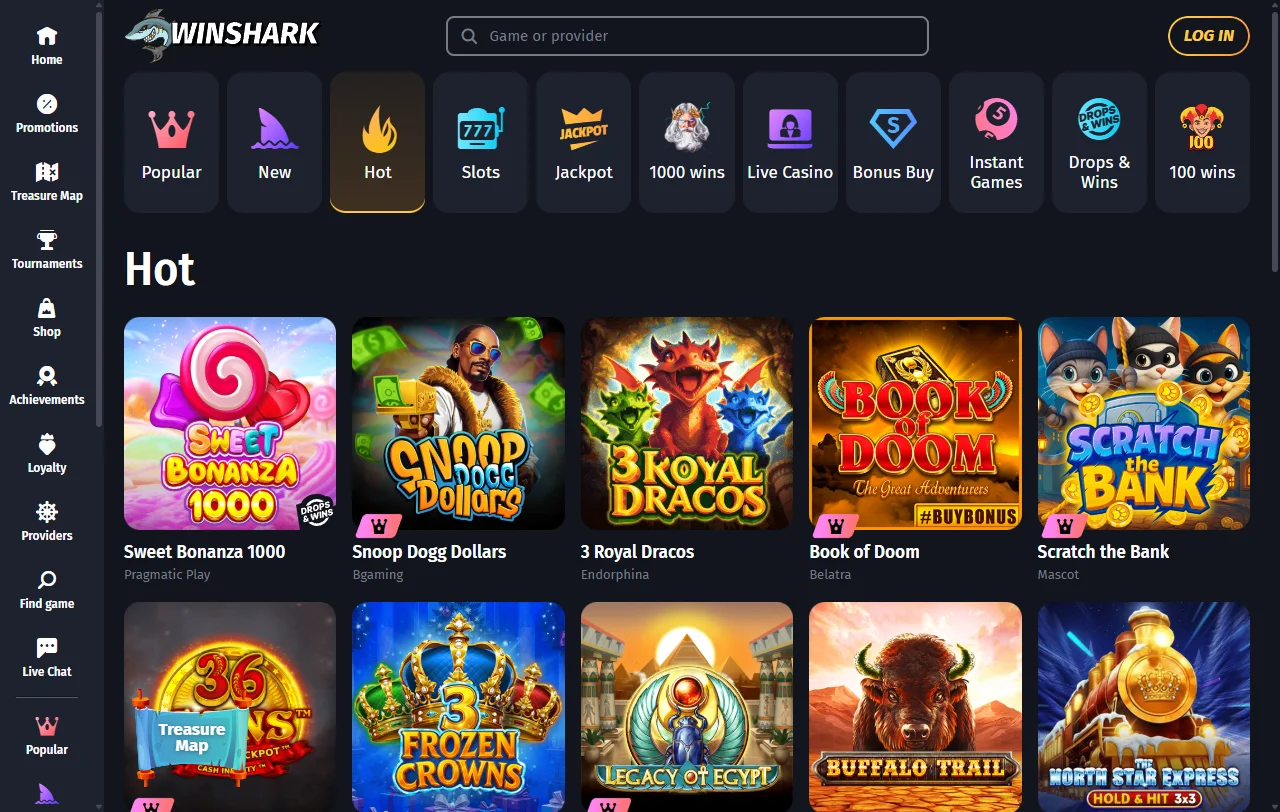 Winshark Casino bonuses and promotion structure explained