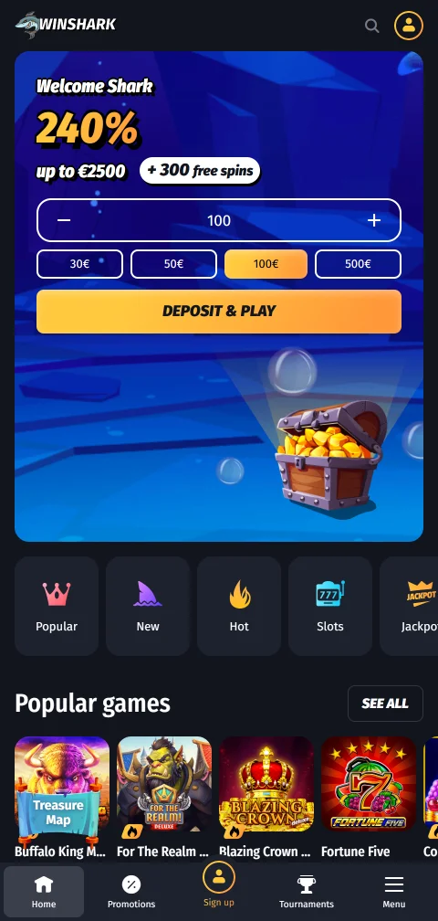 Winshark Casino mobile access and browser performance for Canadians