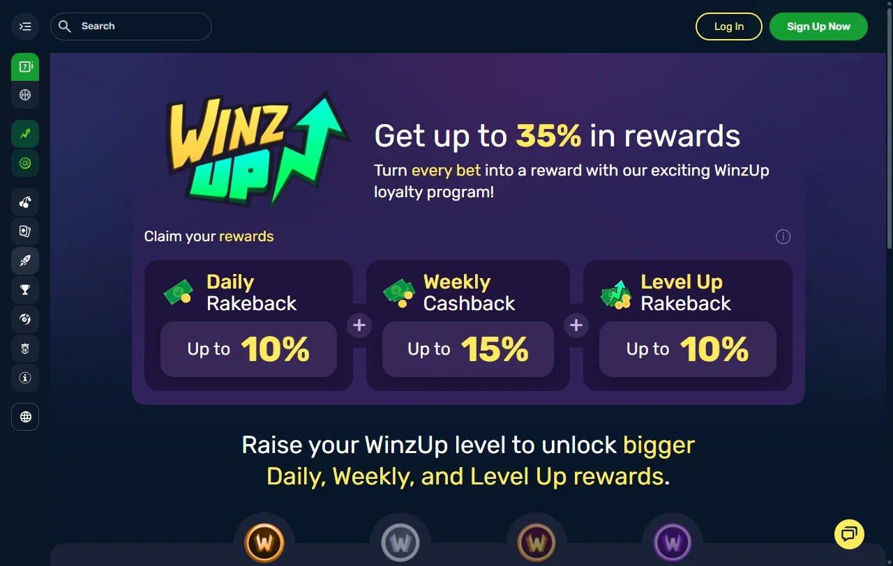 Winz Casino bonus terms and welcome offer summary