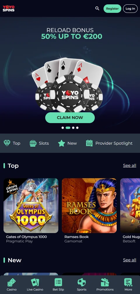 YoyoSpins Casino mobile access and smartphone compatibility