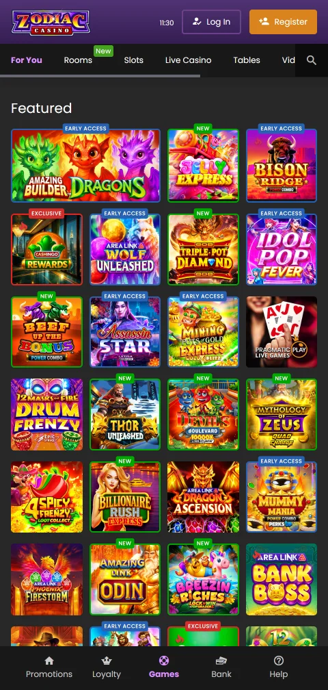 Zodiac Casino mobile access and responsive play on Canadian phones