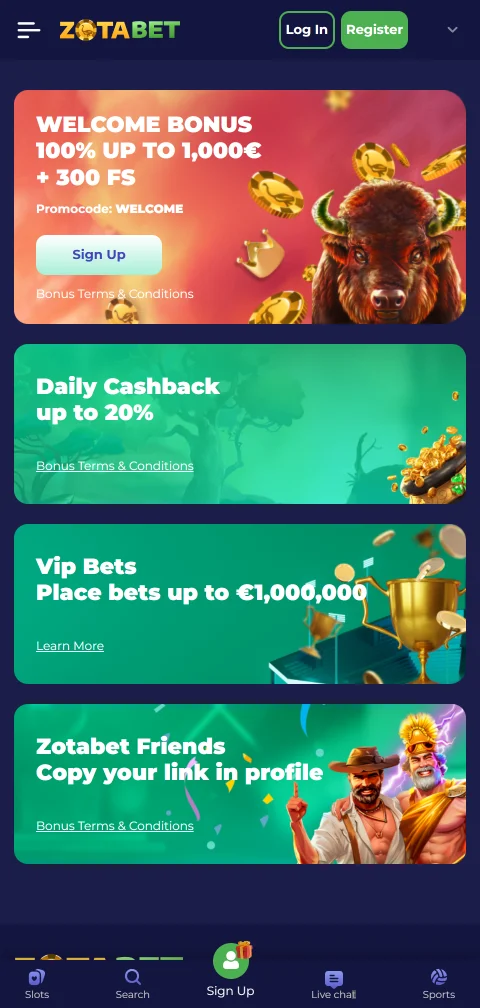 ZotaBet Casino deposit and withdrawal methods for Canada